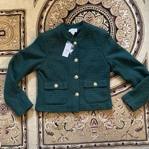 NWT Suzy Sheir Blazer Jacket in Dark Green - size Small